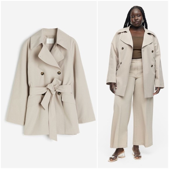 Light Beige Short Trench Coat | Poshmark