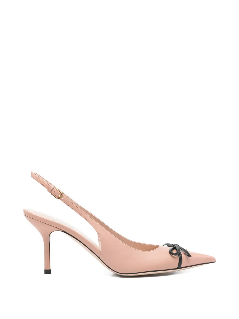 Valentino Garavani Bepointy slingback pumps in patent leather and kidskin 80mm - Pink | Farfetch Global
