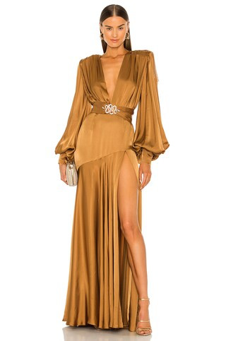 Bronx and Banco Carmen Gown in Gold from Revolve.com | Revolve Clothing (Global)