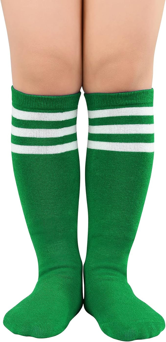 Kids Child Soccer Socks Stripes Knee High Tube Socks Cotton Uniform Sports Socks for Toddler Boys... | Amazon (US)