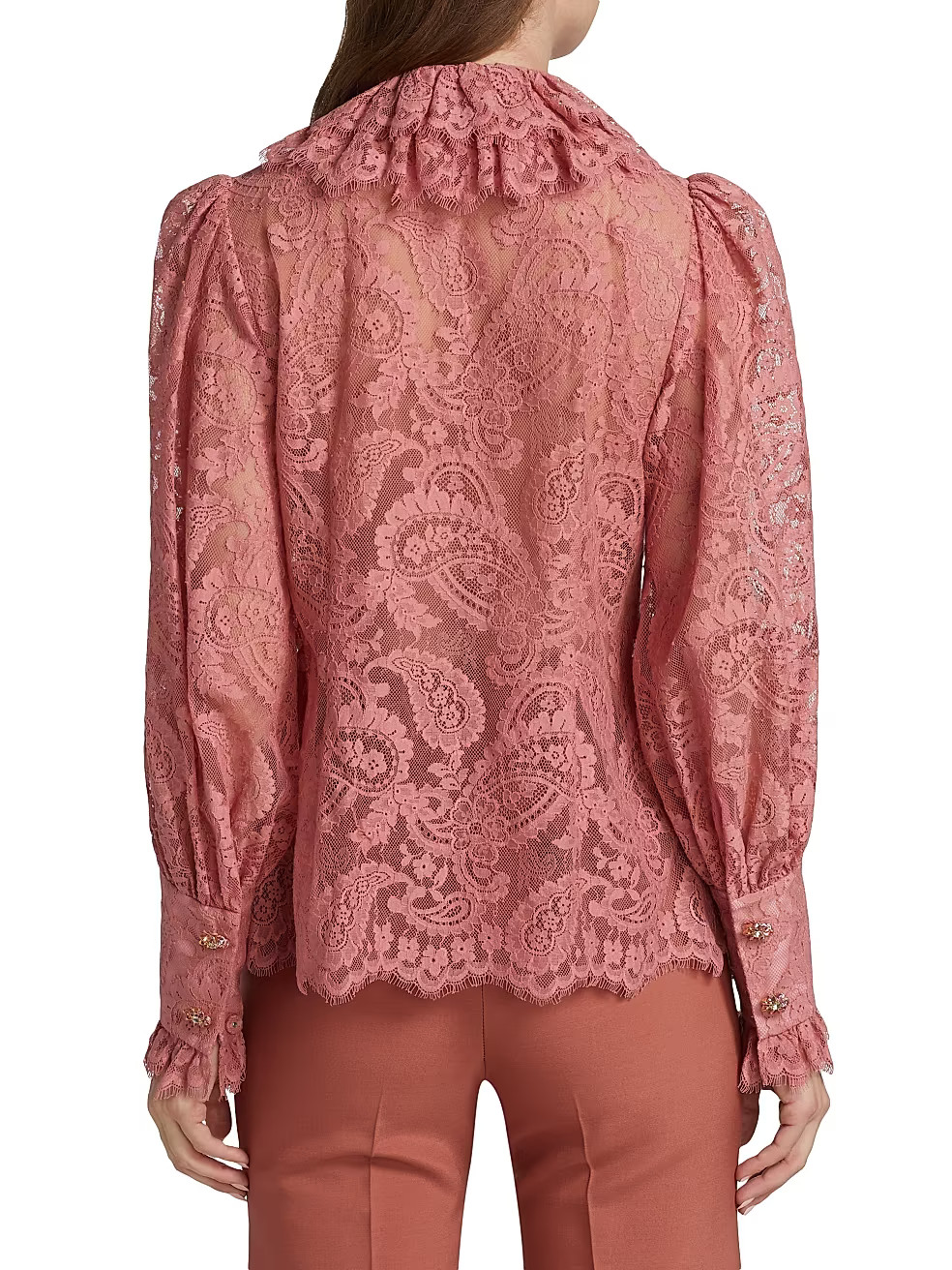 Kaleidoscope Ruffled Lace Blouse | Saks Fifth Avenue