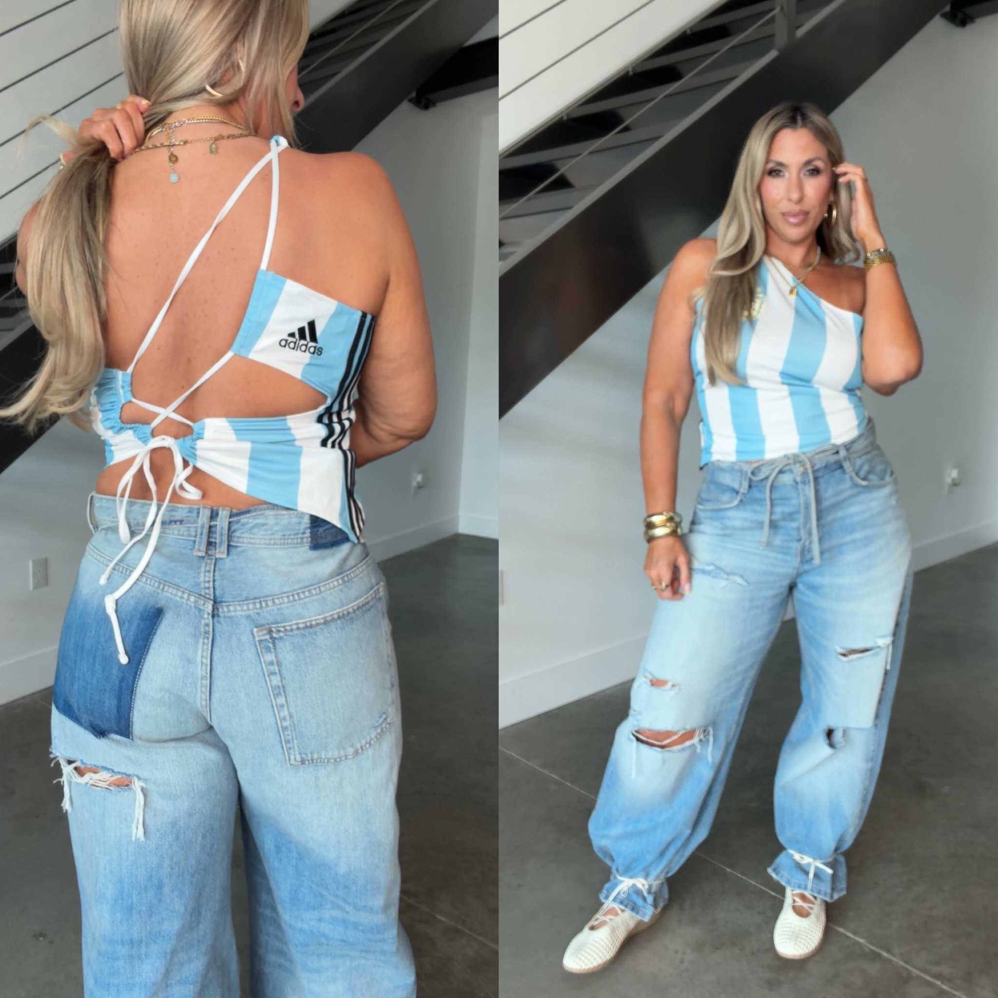 Adidas FIFA Women’s Jersey

Top wearing XL (needed my true to size L) 

Jeans Zara can’t link here (mid rise folded size 12) 

Shoes tied up over jeans 

@adidas

#LTKootd #LTKMidsize #LTKOver40