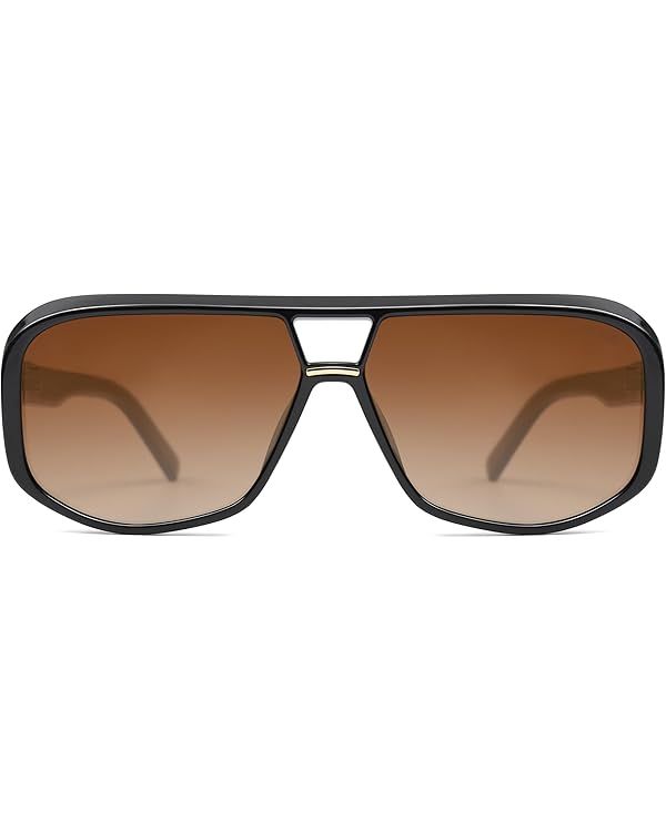 SOJOS Retro Aviator Sunglasses For Men Women Oversized Polarized Trendy Womens UV 400 Shades SJ23... | Amazon (US)