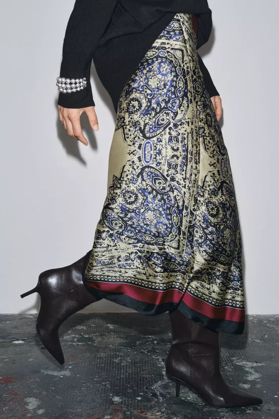 ZW COLLECTION PAISLEY SARONG SKIRT | Zara US