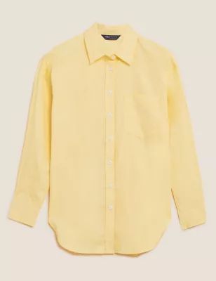Pure Cotton Oversized Girlfriend Style Shirt | M&S Collection | M&S | Marks & Spencer (UK)