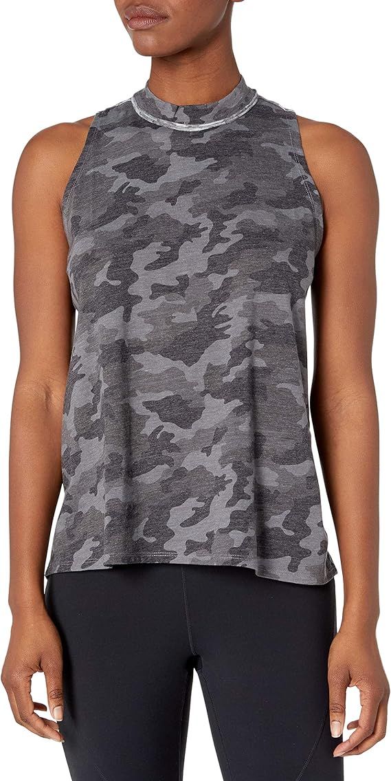 Amazon Brand - Core 10 Women's Tri-Blend Mock Neck Workout Tank | Amazon (US)