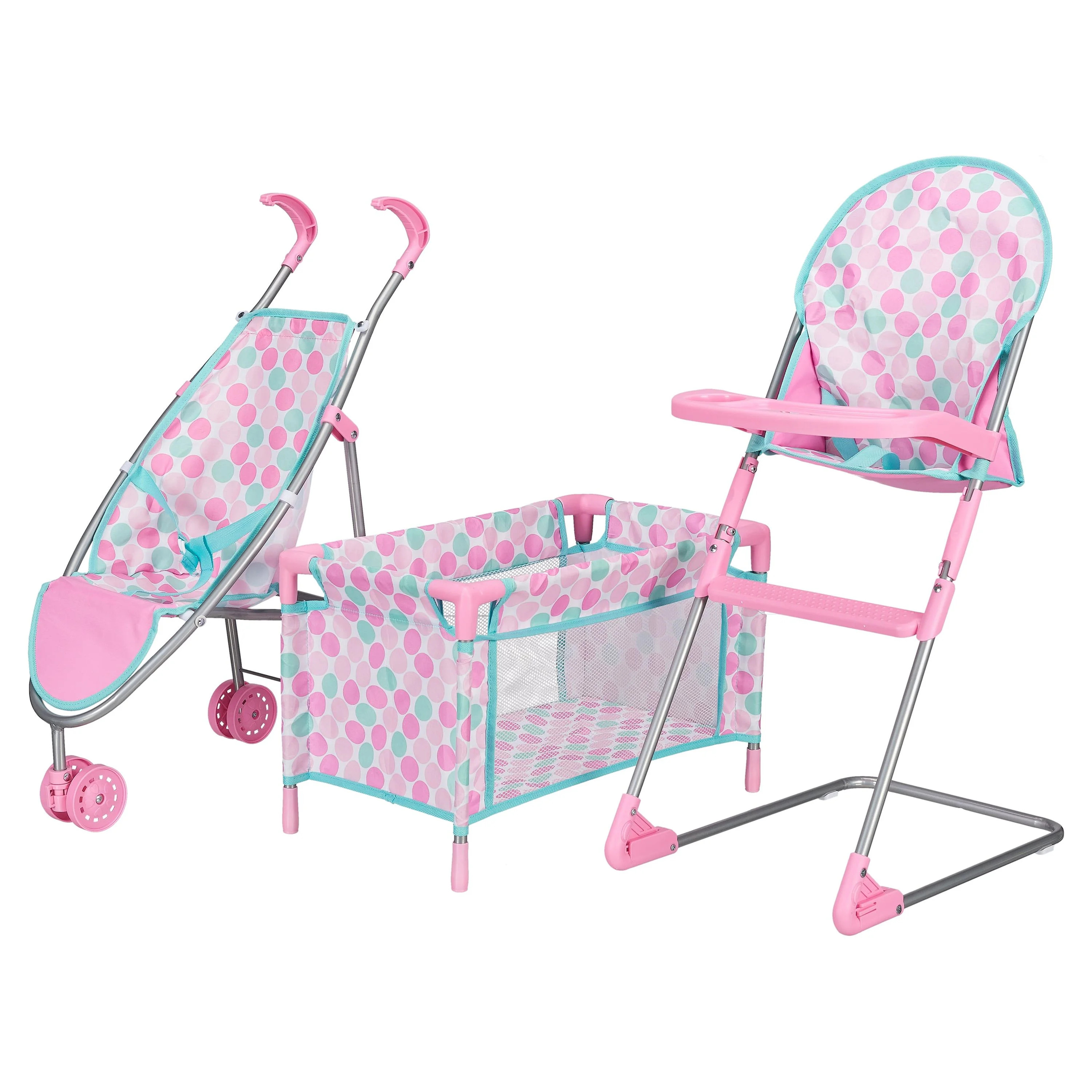 My Sweet Love 3 Piece Doll Accessory Set for 18" Dolls, Pink & Blue | Walmart (US)