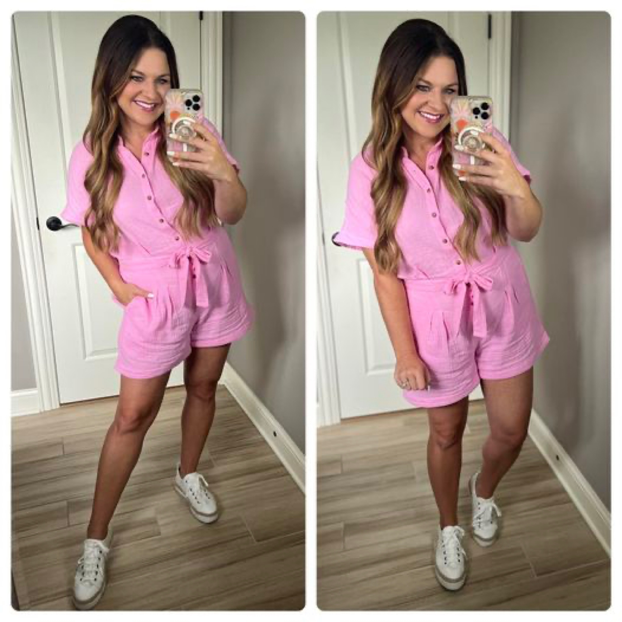 If you caught my stories yesterday, you saw that I wore this cute romper to the Barbie movie last night! I also wore it in Disneyland last week. It’s so lightweight and comfy! Fit is TTS- I’m in a medium. 


#LTKstyletip #LTKtravel #LTKFind