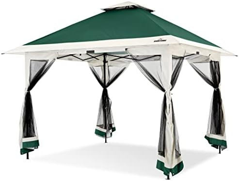 OUTDOOR LIVING SUNTIME Instant Pop Up Patio Gazebo with Full Netting for Family Parties and Outdoor  | Amazon (US)
