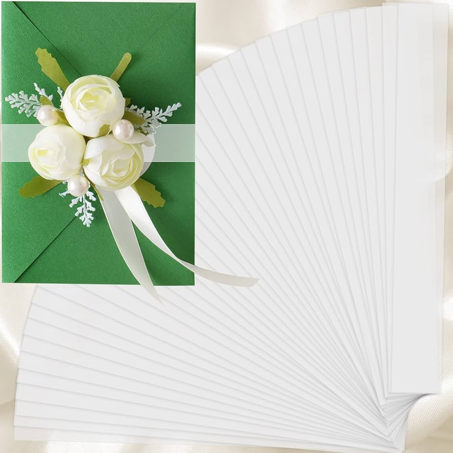 Yexiya 100 Pcs Vellum Belly Bands for 5x7 Invitations Clear Invitation Belly Bands Wedding Vellum... | Amazon (US)