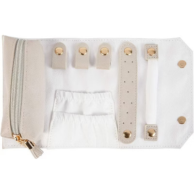 Juvale Grey Travel Jewelry Organizer, Roll Up Bag for Jewelry Storage (Rolled Out 9.5 x 5.5 In) | Target