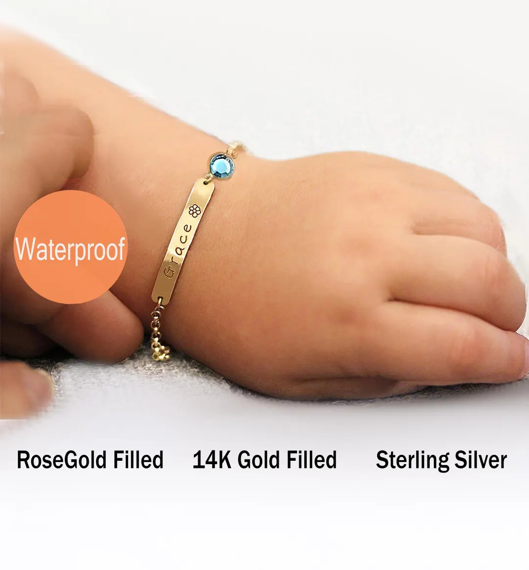 Baby Girl Bracelet Gold, Silver, Toddler Bracelets, Baby Bracelet Girl, Personalized Baby Boy Gif... | Etsy (US)