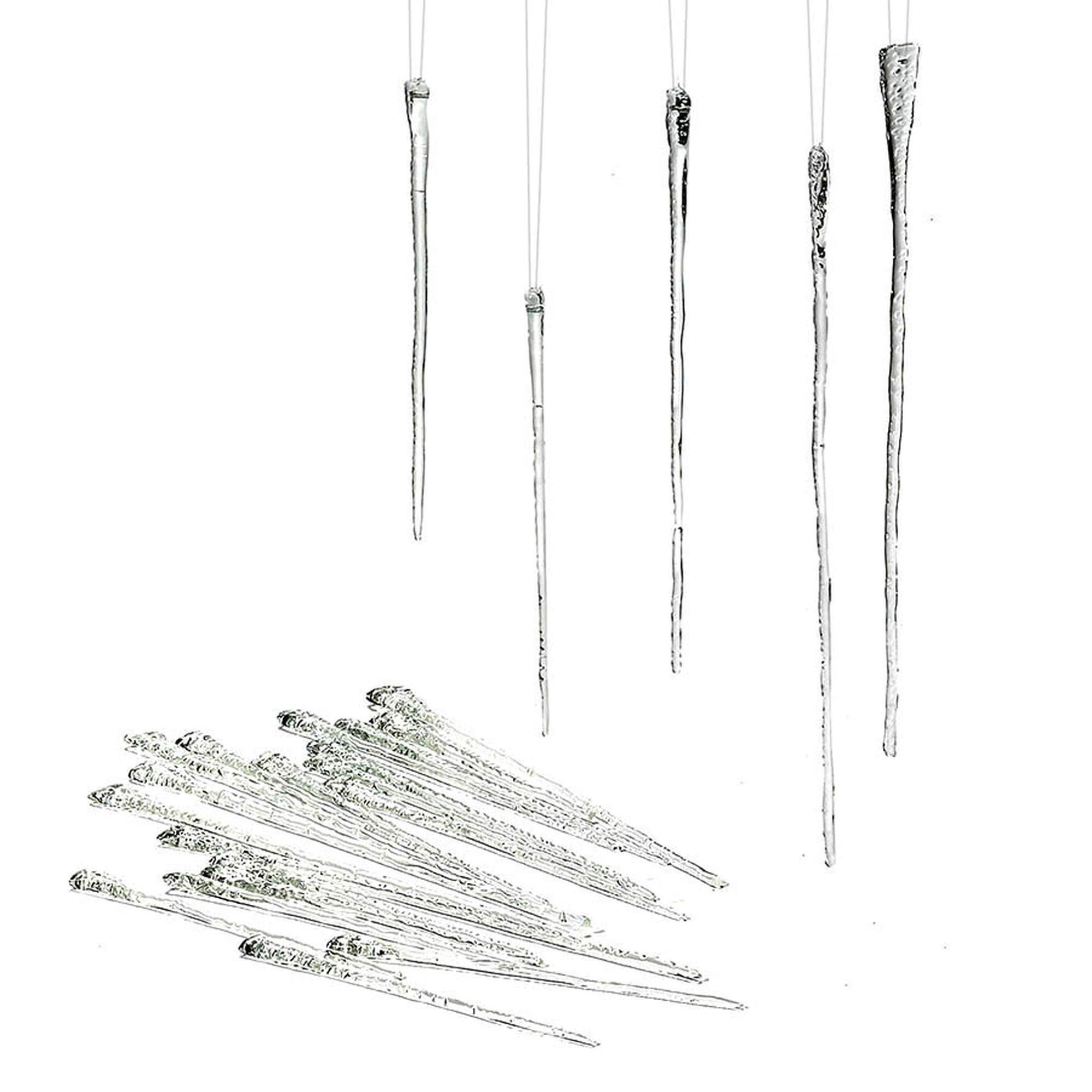 Department 56 Christmas Basics Glass Icicles Hanging Ornament Set, Various Sizes, Clear | Amazon (US)