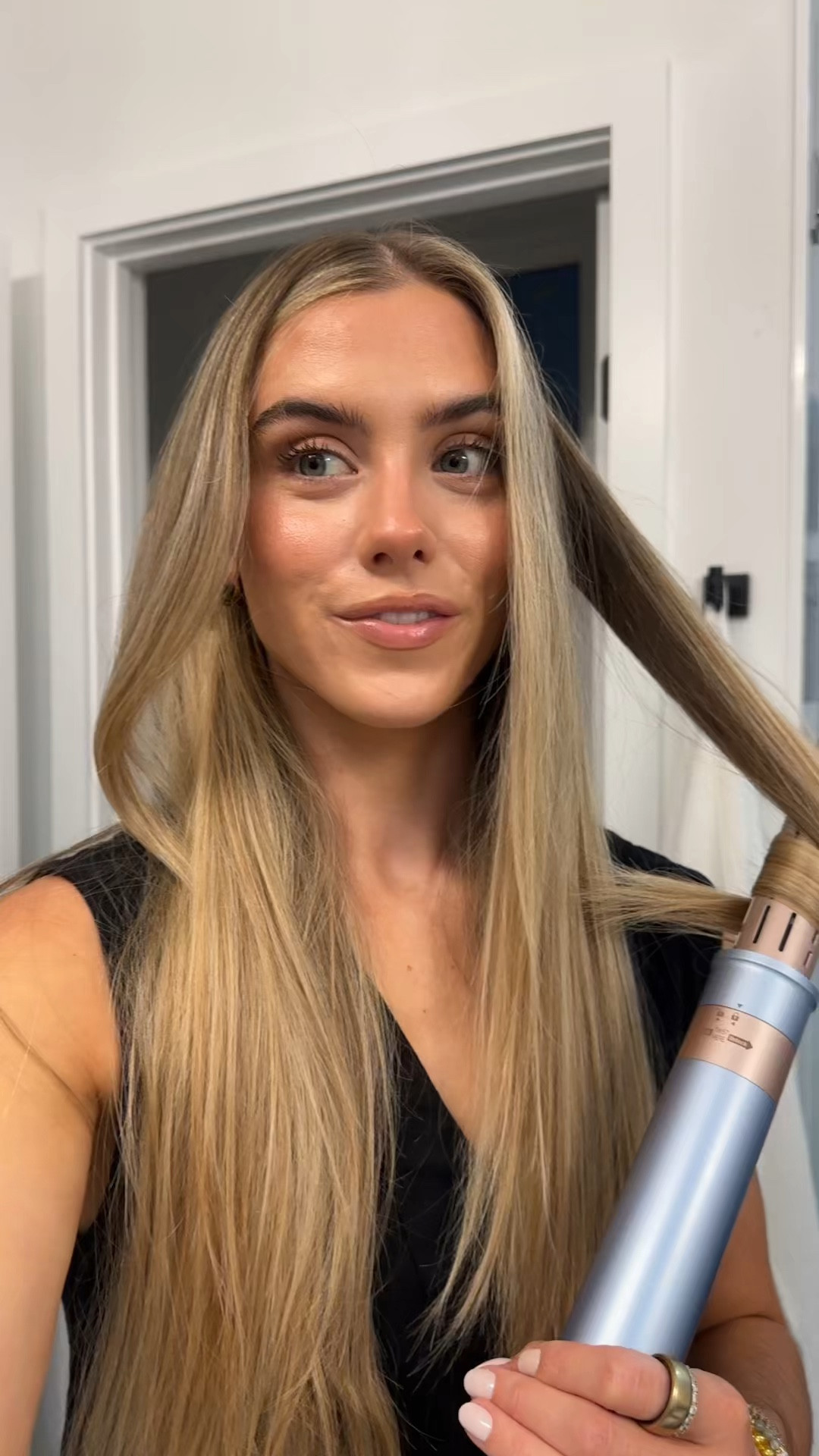 I used the Garnier Diamond Sleek Spray. This is an affordable haircare product to use post shower on wet hair. Diamond Sleek coats the hair fiber to boost light reflection for a diamond-like shine. With 3X smoother hair vs unwashed hair, 39 percent light reflection vs a non-conditioning shampoo, and 450°F heat protection. To dry it I used the Conair InfinitiPRO DigitalAIRE Styling Wand with Multiple Attachments! The powerful brushless motor of the InfinitiPRO by Conair® DigitalAIRE™ styler delivers 1200 watts of superior drying power that won’t damage hair from extreme heat*. Four different brush and dryer attachments allow you to personalize your look with styles that are meant to be seen. With dynamic performance and superior engineering, this hot air unit creates the latest looks from sleek and shiny to classic curls. Comes with a heat-resistant storage bag with compartments for easy and compact storage. 

#LTKgrwm #LTKselfcare #LTKBeauty