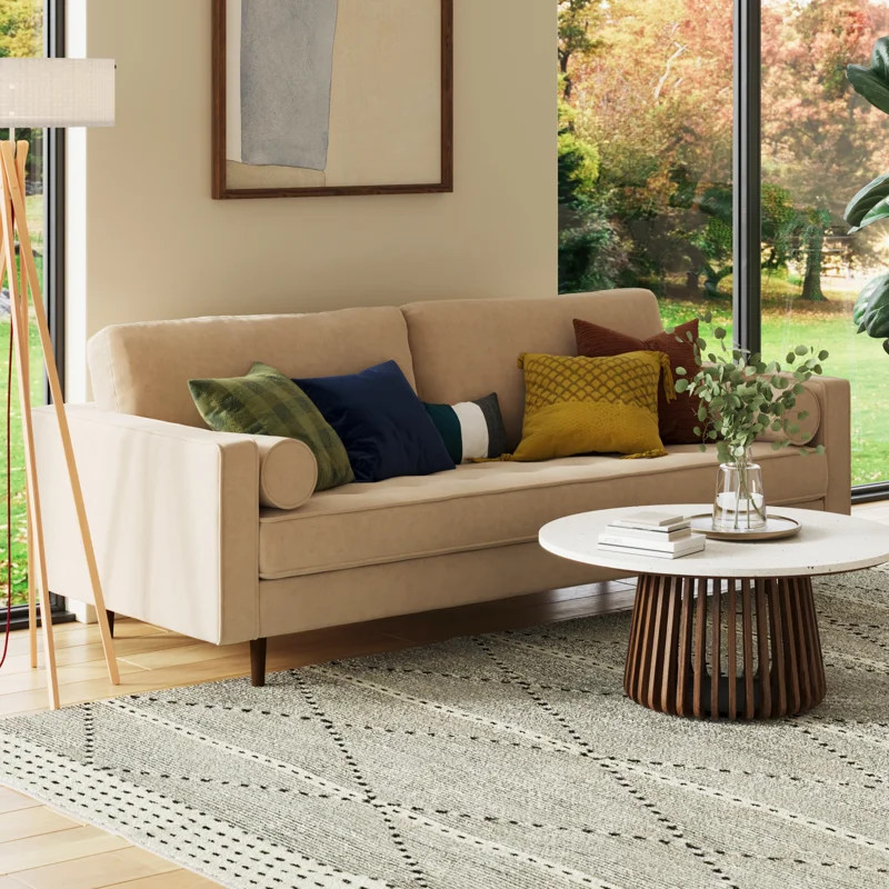 Geo 84'' Velvet Sofa | Wayfair North America