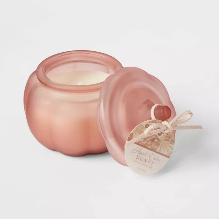 Mini Pumpkin Apple Cider Donut Coral View Candle - Threshold™ | Target