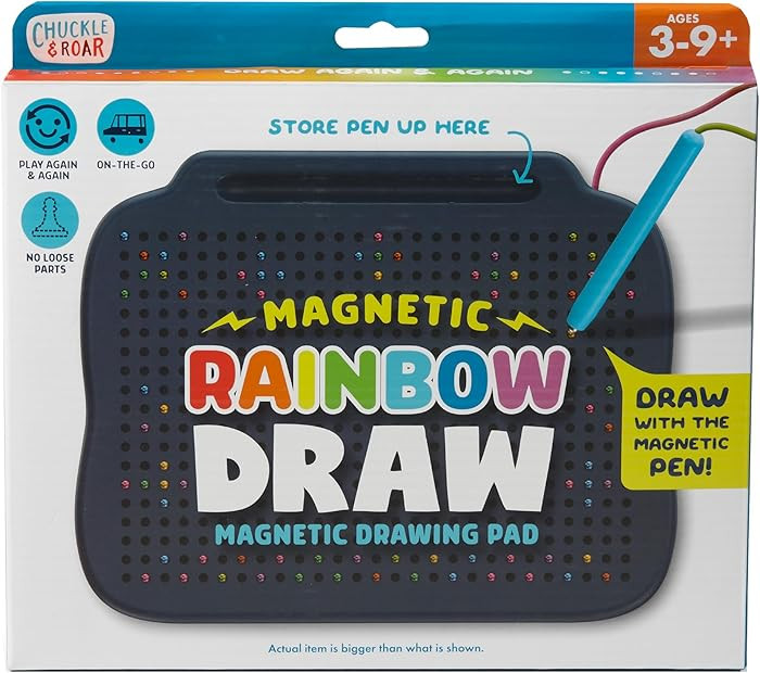 Chuckle & Roar Magnetic Rainbow Drawing Pad & Stencil Edition – Mess-Free Reusable Drawing Boar... | Amazon (US)
