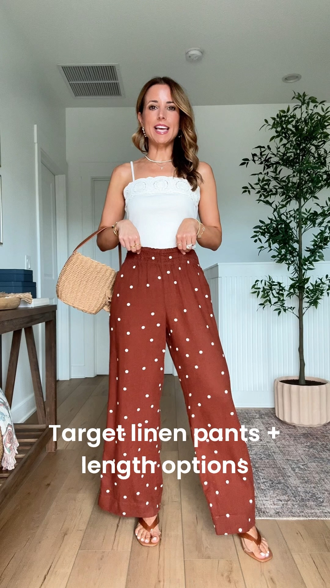 New Target arrivals. Summer outfits. Vacation outfits. Europe outfit. Resort wear. 4th of July outfits. Vacation outfits. Wide leg linen pants in XS short - runs big so consider sizing down, especially if in-between sizes.

#LTKootd #LTKTravel #LTKPetite