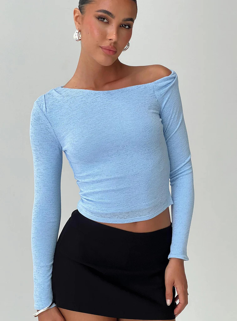 Malian Long Sleeve Top Blue | Princess Polly US