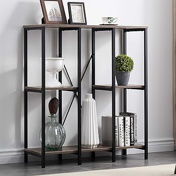 SHOCOKO 3 Tier Rustic Bookshelf, Vintage Industrial Style Bookcase, Open Storage Displ... | Amazon (US)