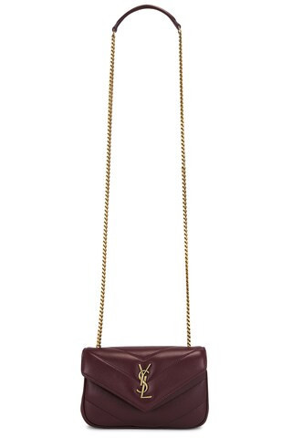 Saint Laurent Toy Loulou Bag in Hot Wine - Burgundy. Size all. | FWRD 