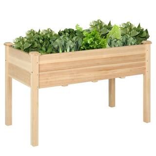 VEIKOUS 47 in. x 23 in. x 30 in. Wooden Raised Garden Bed with Liner PG0102-01-1 | The Home Depot
