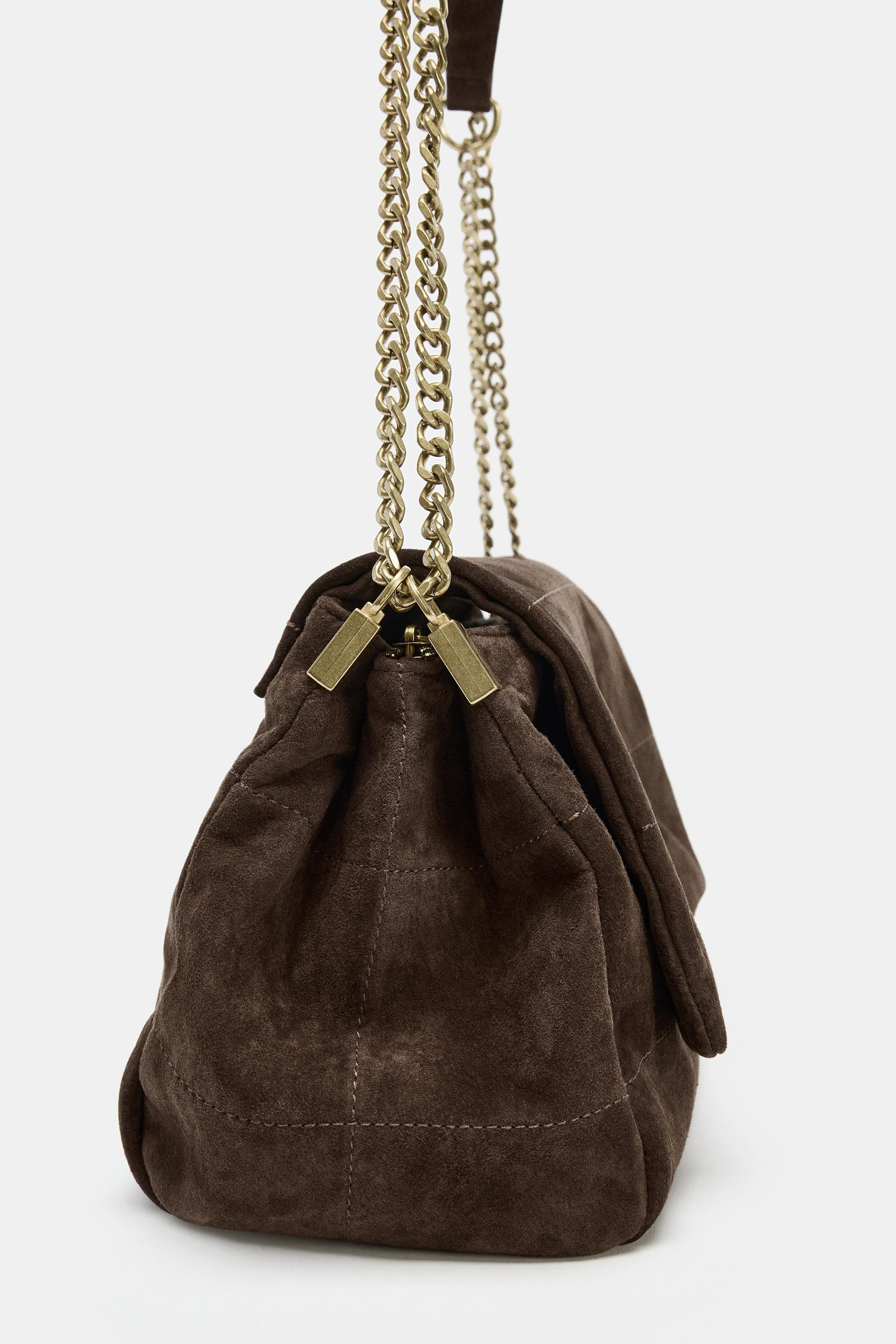 LEATHER SHOULDER BAG | Zara UK