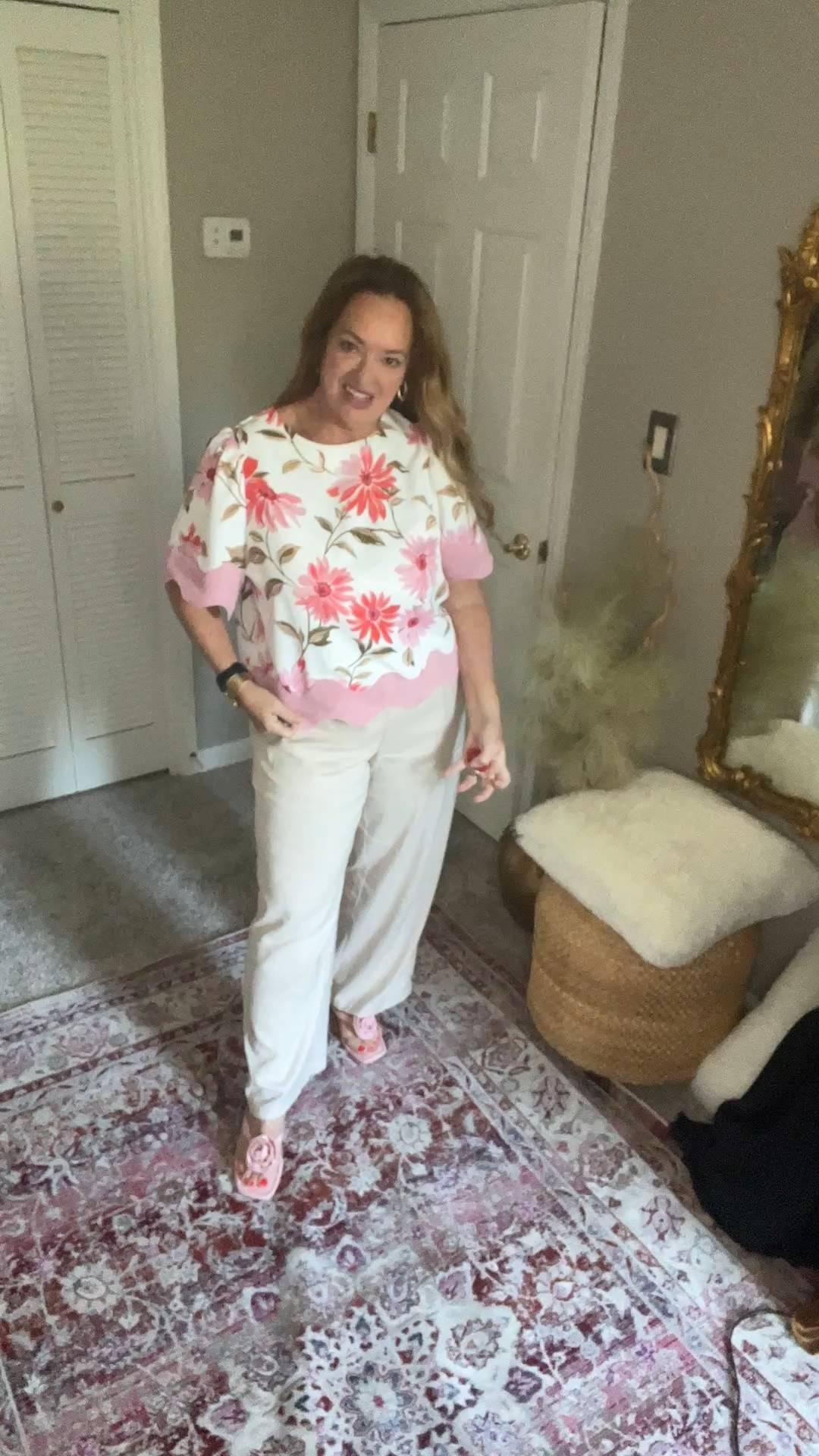 A beautiful floral print ( available in solids to XXL) dressy blouse with a generous scalloped ridged border at the sleeves and hem. It will look great all Summer. Pair it with workwear or denim.

15 percent coupon available

#LTKootd #LTKWorkwear #LTKMidsize