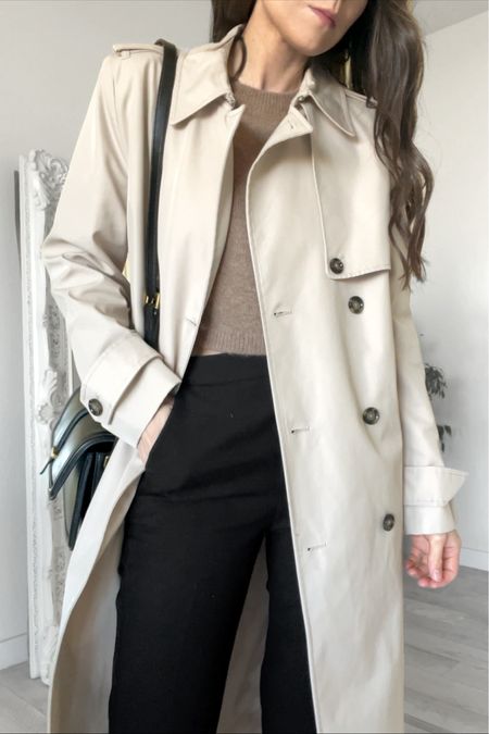 Cute beige trench coat 🧥 

Parisian style, trench coat outfit, workwear outfit, fall outfits, spring outfit 

#LTKworkwear #LTKstyletip