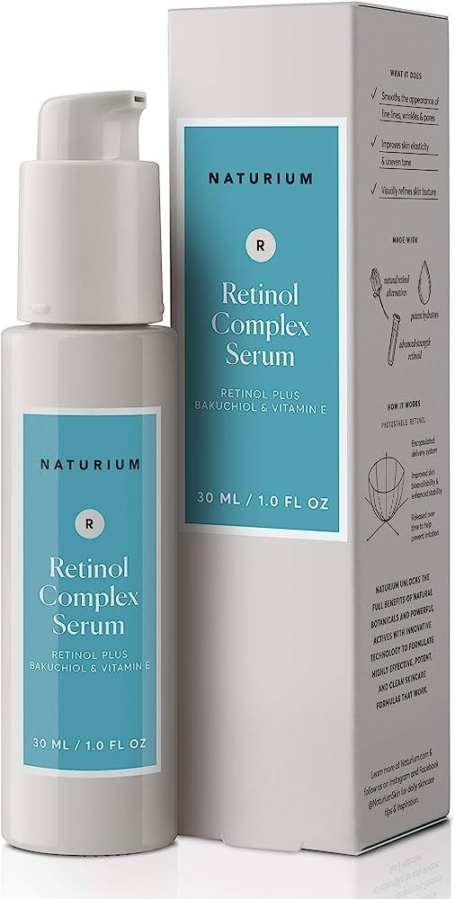 Naturium Retinol Complex Serum, Microencapsulated Retinols plus Bakuchiol, Refining & Smoothing F... | Amazon (US)