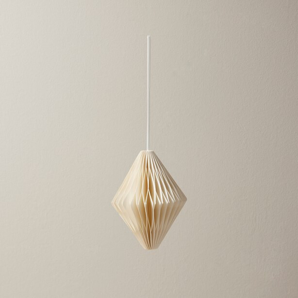 HOLIDAY PAPER DIAMOND ORNAMENT, WHITE | Indigo (CA)