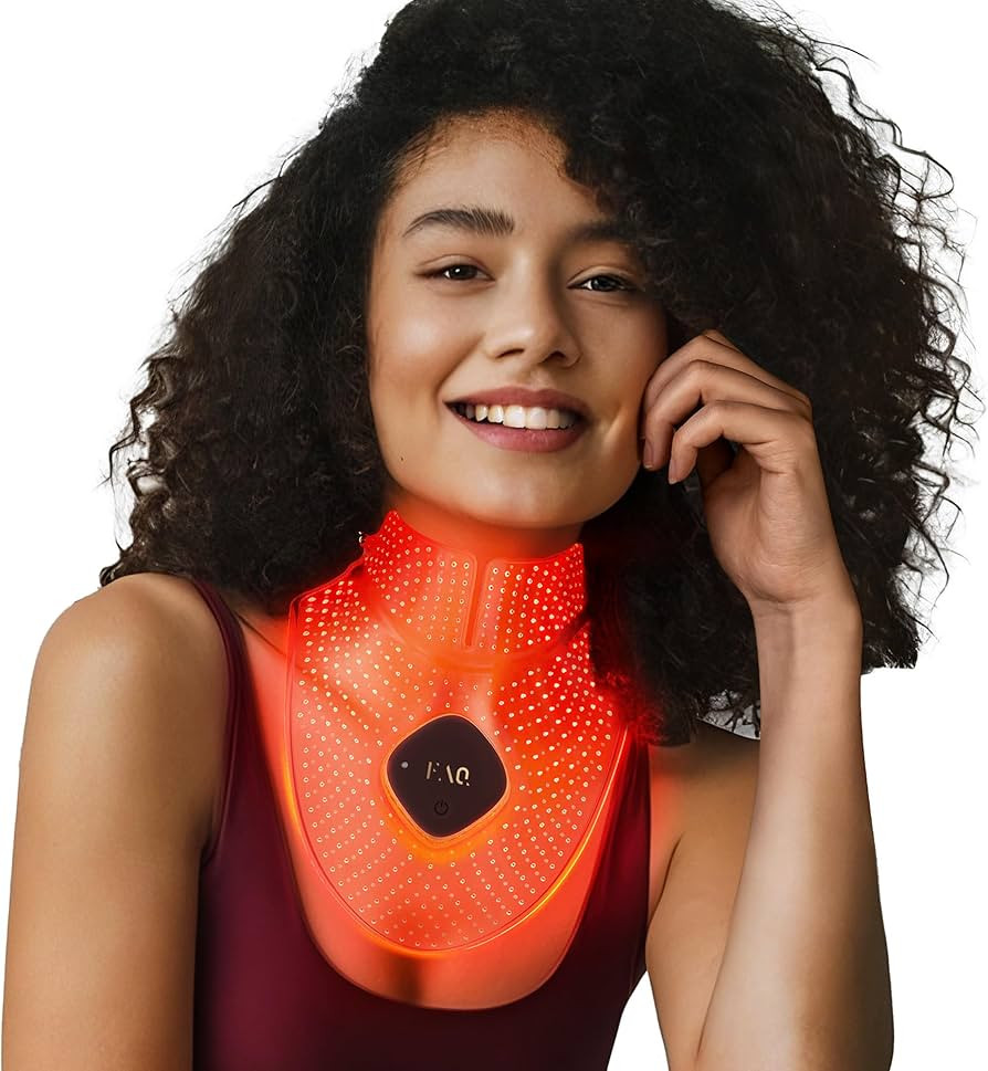 FAQ 211 Wearable Silicone Anti-aging NIR + 7 LED Light Therapy Neck & Décolleté Mask - Luxury S... | Amazon (UK)
