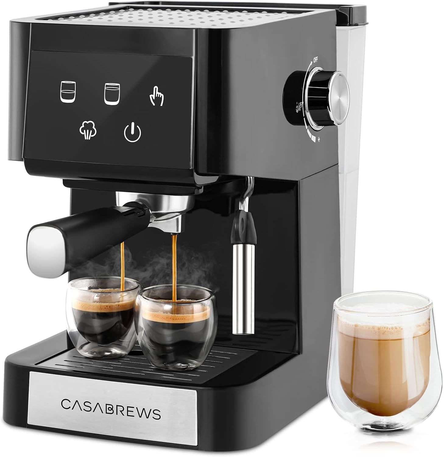 20 Bar Espresso Machine, Professional Espresso Maker with Milk Frother Steam Wand, Compact Espres... | Amazon (US)