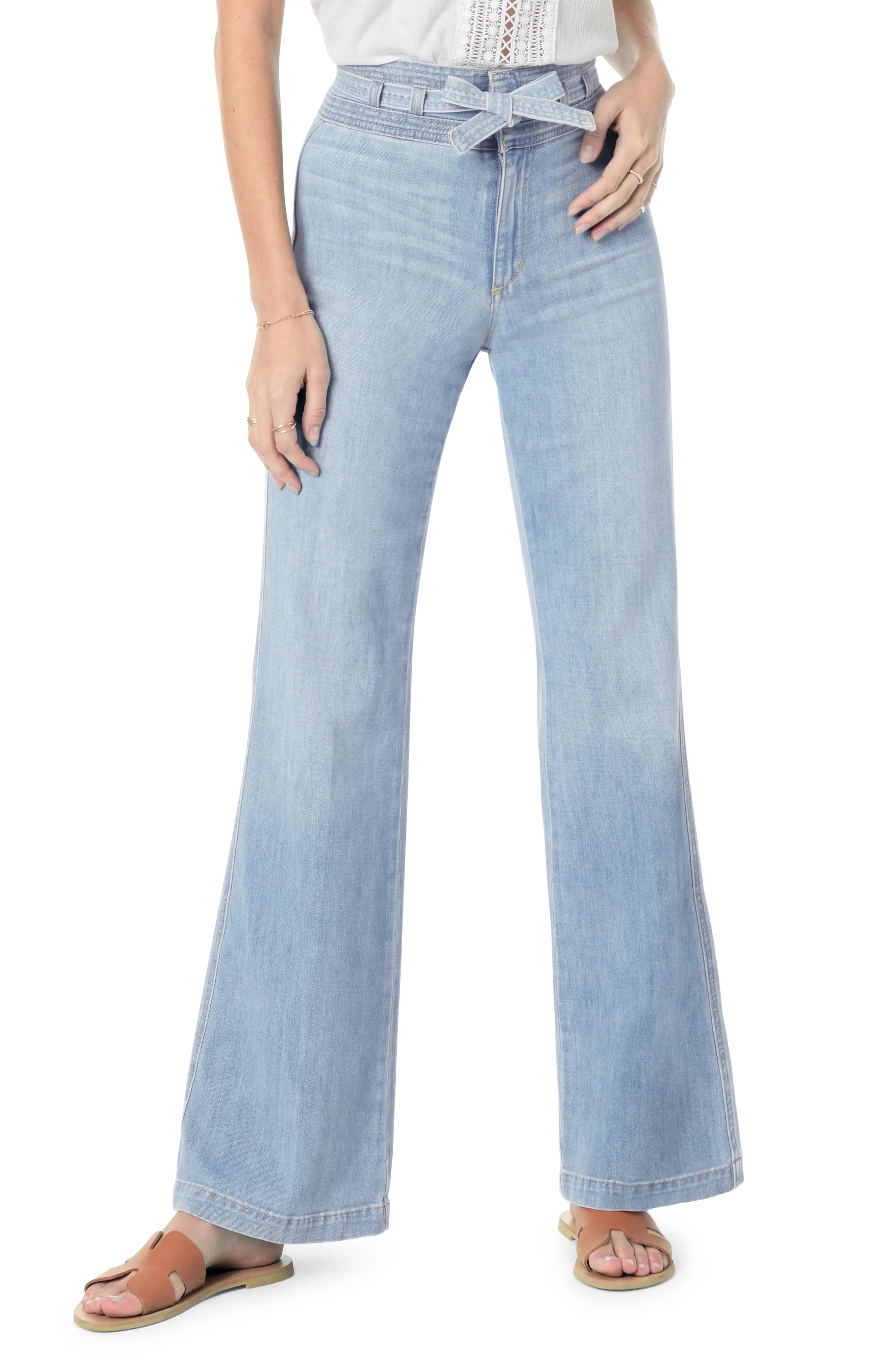 The High Rise Belted Flare Jeans | Nordstrom