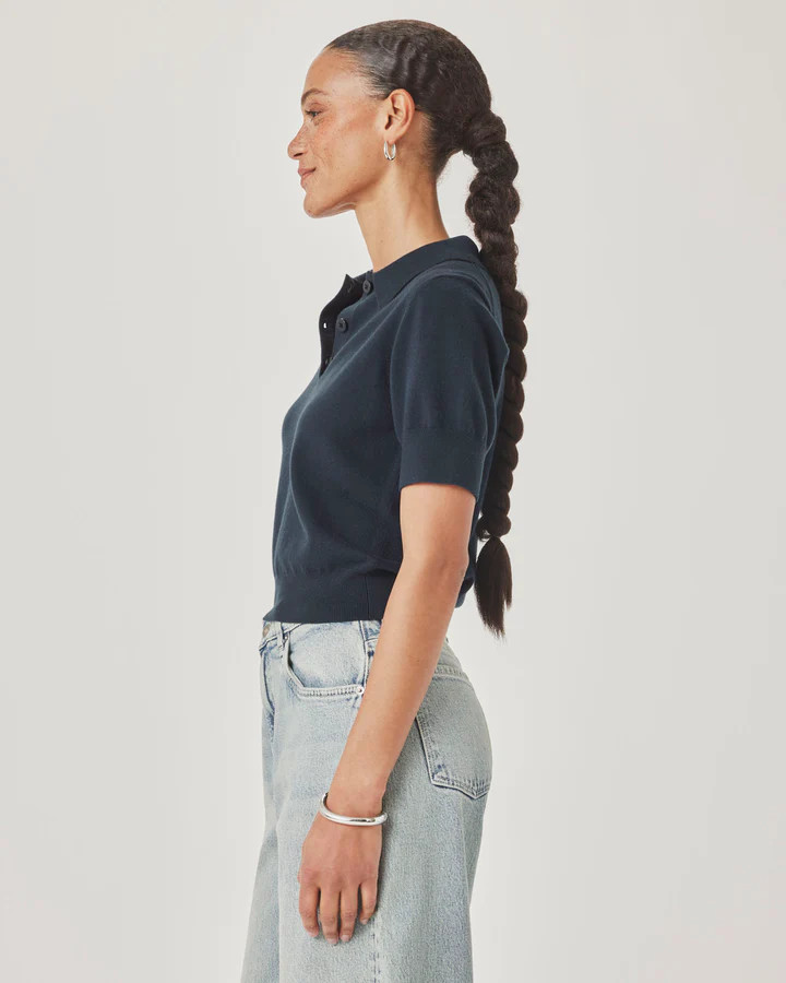 Christa Polo Short Sleeve Sweater | Splendid