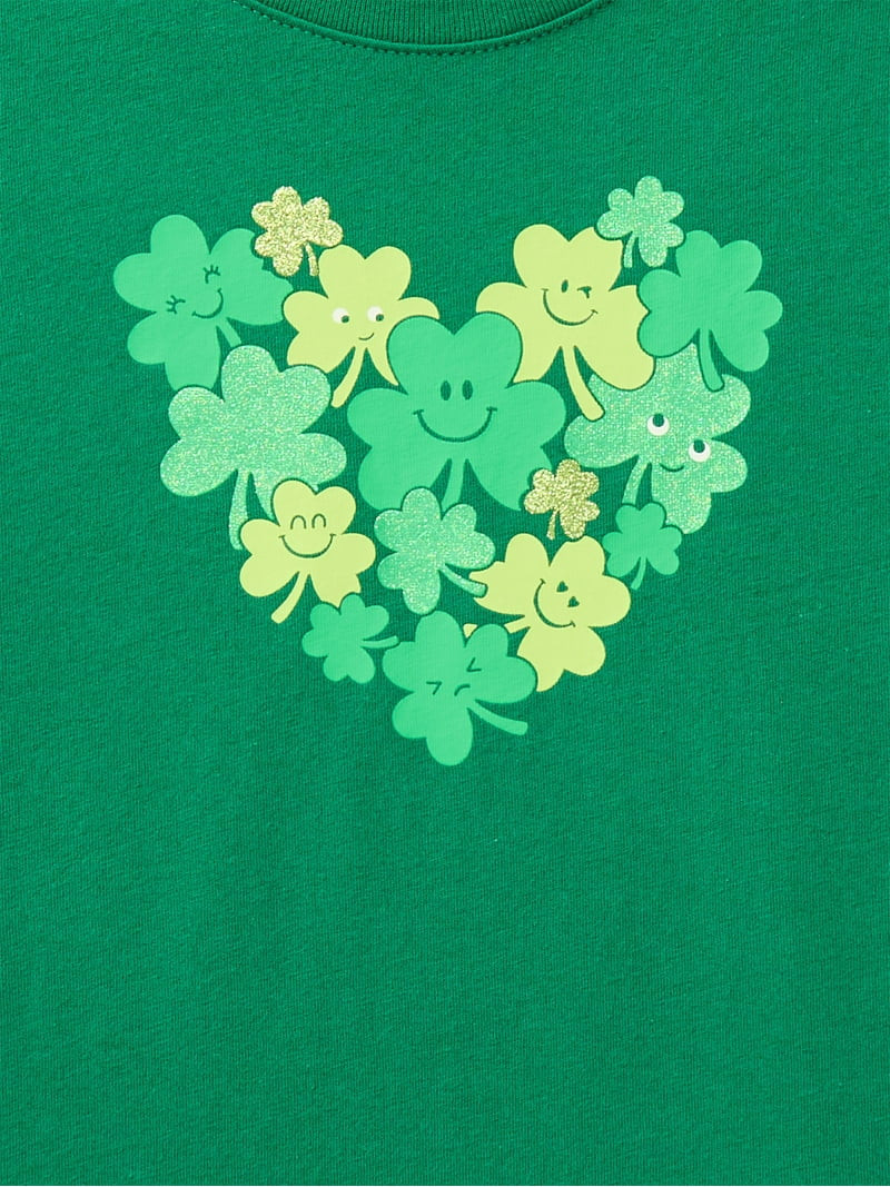 St. Patrick’s Day Girls Short Sleeve T-Shirt from Way To Celebrate, Sizes 4-18 | Walmart (US)