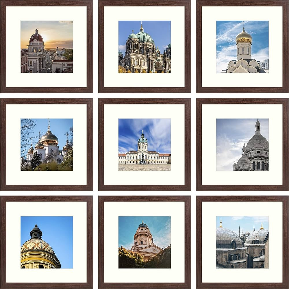 Frametory, 12x12 Picture Frame with 8x8 Mat, Gallery Photo Frame Glass Square Frame for Wall Deco... | Amazon (US)