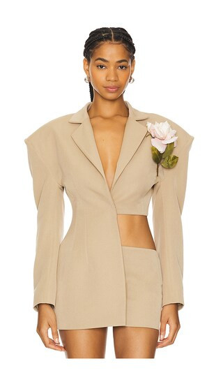 The Dolls House Ophelia Jacket in Beige. - size L | Revolve Clothing (Global)