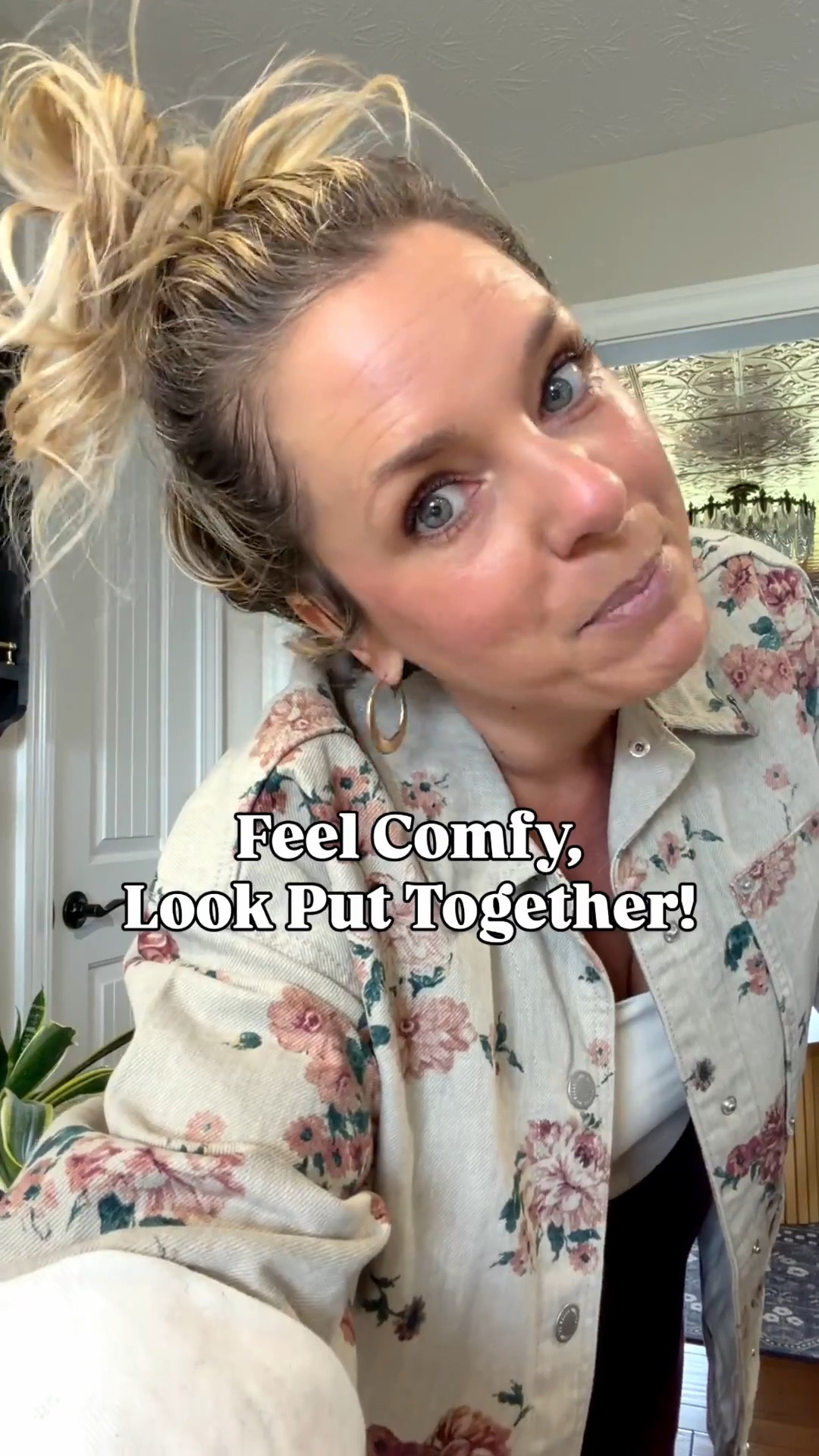 ON SALE TODAY!! Cutest floral Target denim jacket & Amazon pants that feel so high end! I sized down to a small in the jacket & wearing my true size large in the pants  

#LTKPetite #LTKMidsize