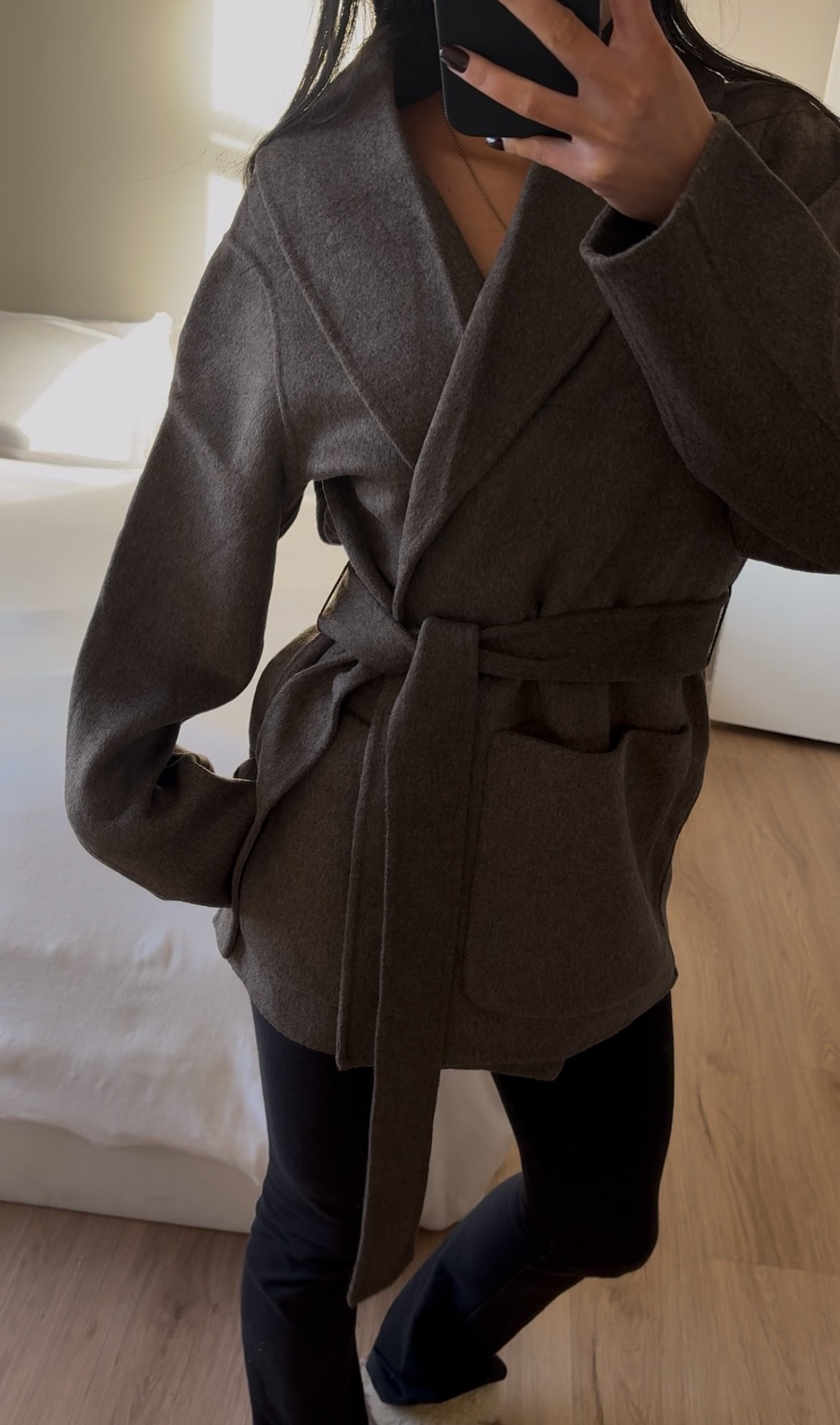 The cutest wrap wool coat from Marine Layer! Currently on sale, wearing size XS 

Wool coat, winter coat, wrap coat, tie jacket, robe jacket, cardigan 



#LTKSeasonal #LTKootd
