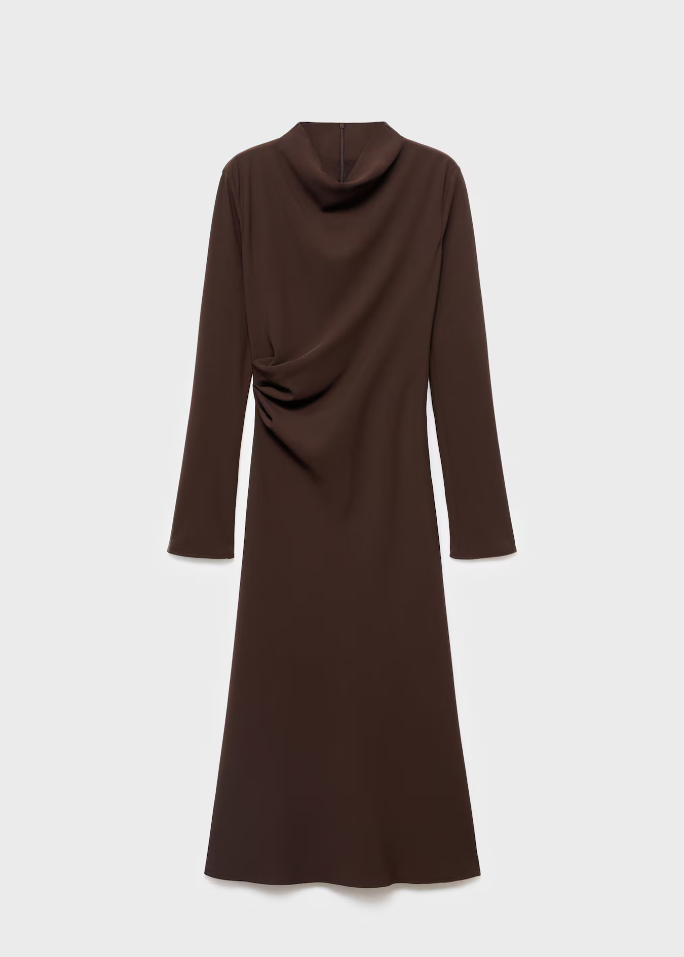 Kleid mit gerafftem Drapé-Kragen | Mango EU