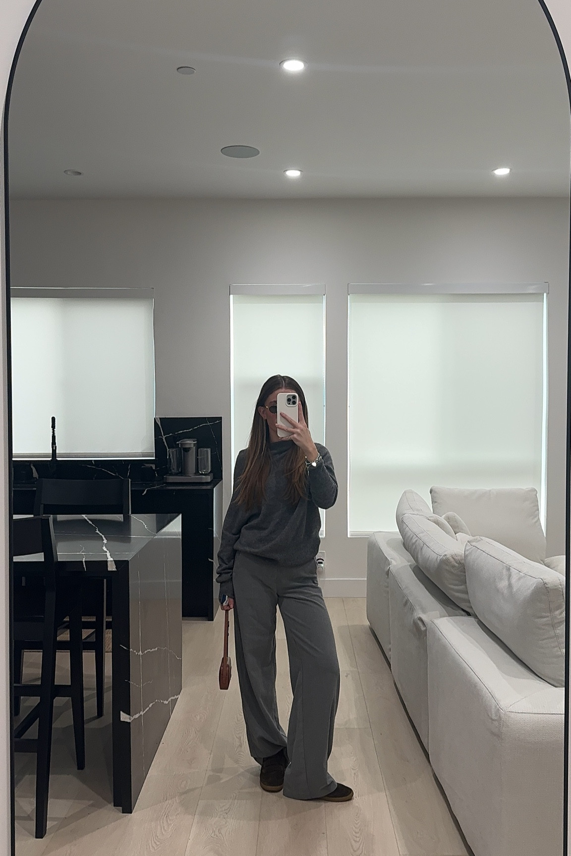 a chic simple outfit for an everyday look 

#brochuwalker #gap #isabelmarant #celine #sweater #cashmere #trouser #grey #suede #sneakers #brownpurse #miumiu #sunglasses

#LTKStyleTip #LTKFindsUnder100 #LTKU