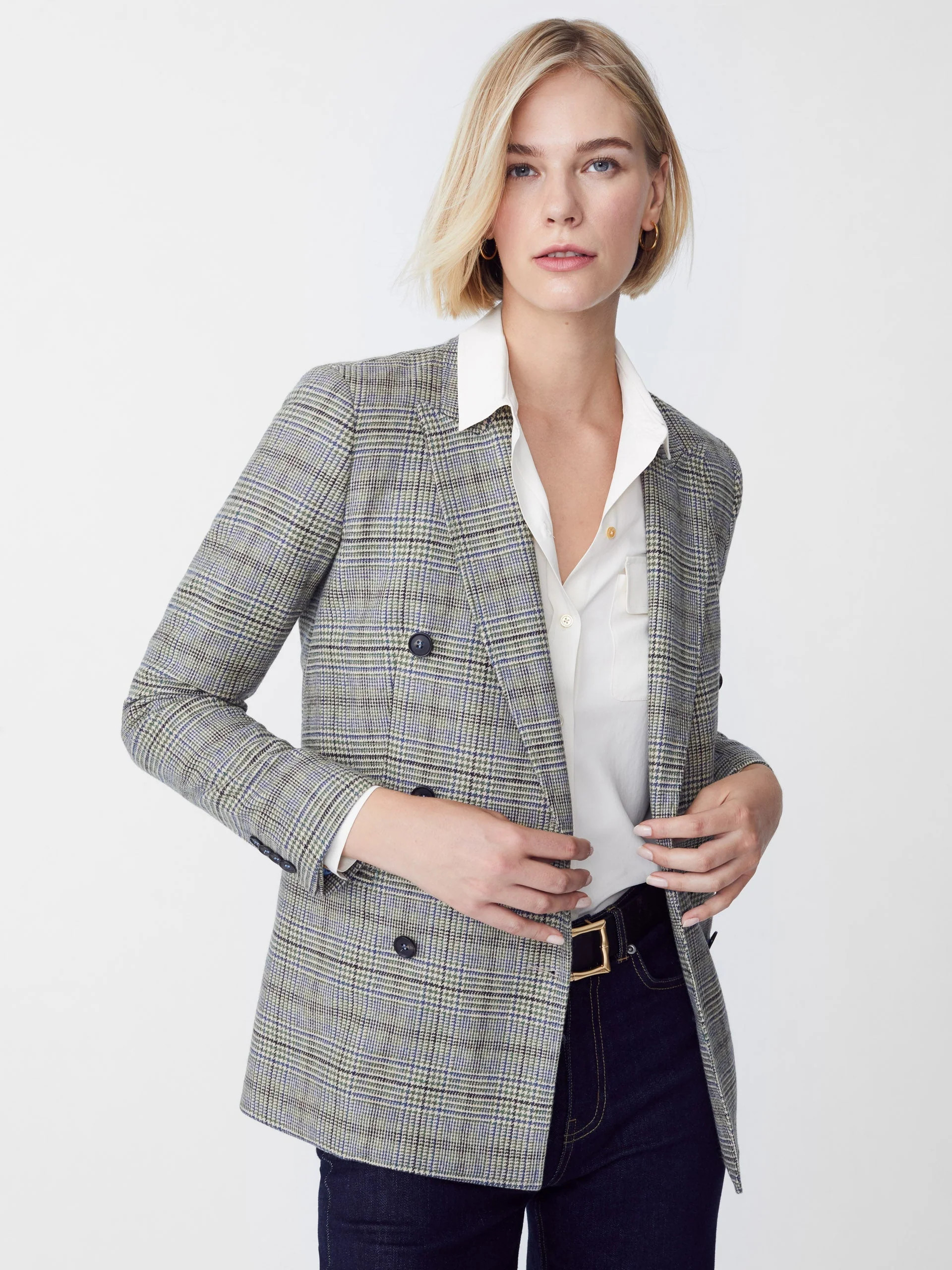 Foxley Wool Blazer in Glen Plaid | J.McLaughlin