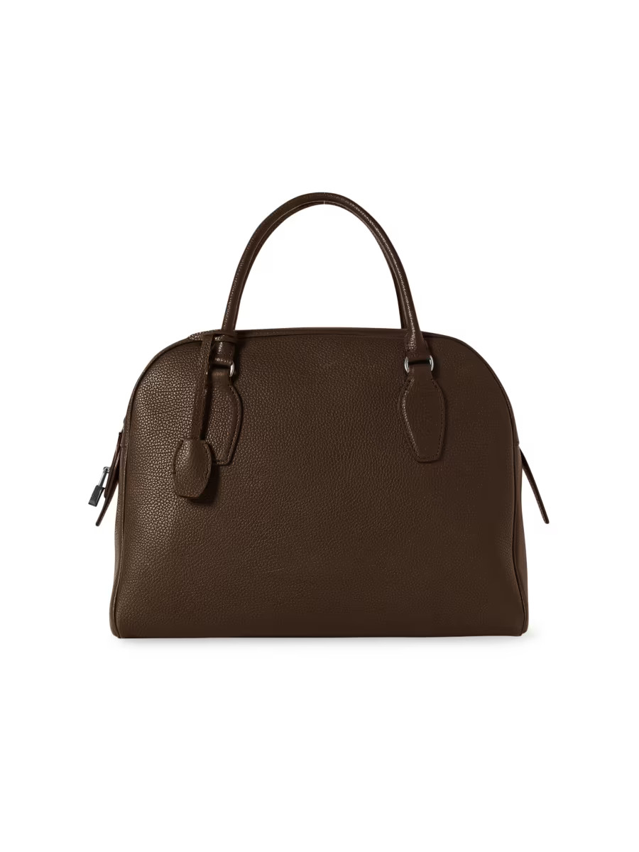 The Row India 12 Pebbled Leather Top Handle Bag | Saks Fifth Avenue | Saks Fifth Avenue
