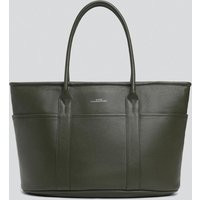 Zara - Leather Shopper Bag - Green - One Size Only - Man | Zara US