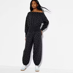 Women's Mid-Rise Oversized Joggers - Wild Fable\u2122 Hematite Star S | Target
