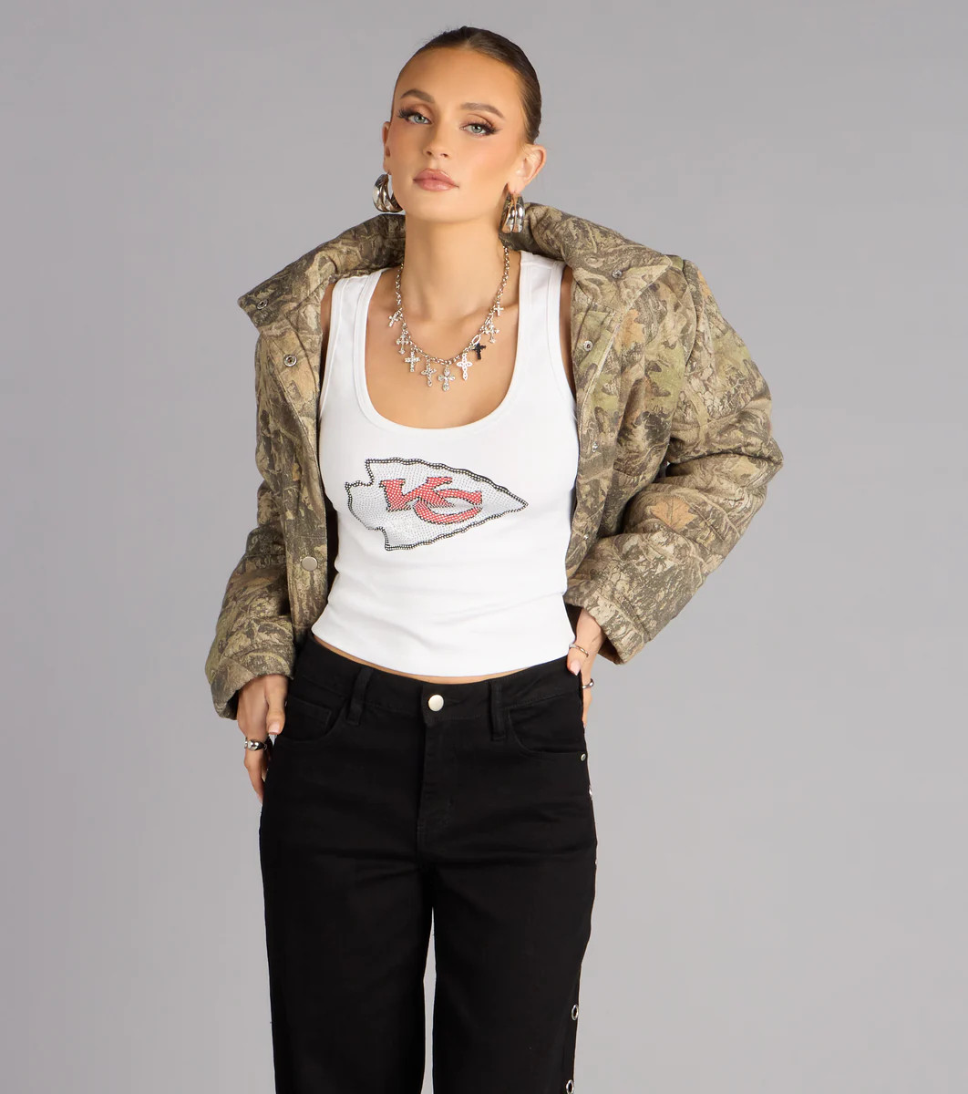 Ultra Game NFL Kansas City Chiefs Rhinestone Tank Top | Windsor Stores