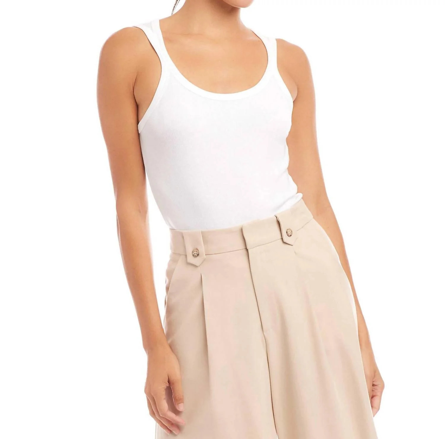 Billy Tank Top In White | Shop Simon