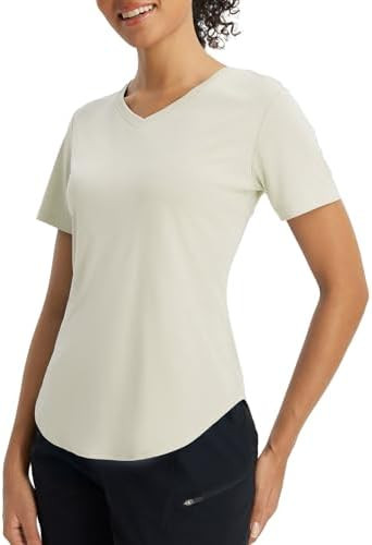 baleaf Women's Sun Shirt Workout Athletic Tops V Neck | Amazon (US)