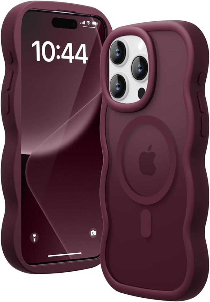 Magnetic for iPhone 14 Pro Case, Compatible with Magsafe Wavy Cute Vintage Translucent Matte Hard... | Amazon (US)